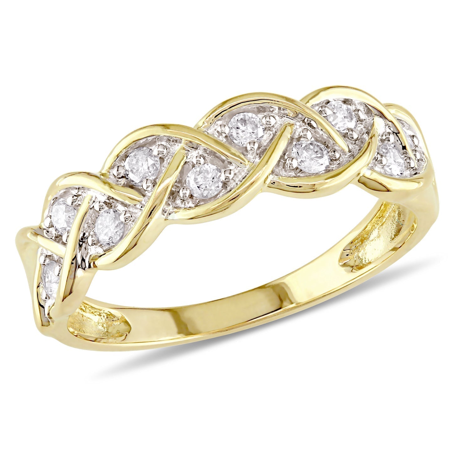 Round Cut Cubic Zirconia in 925 Sterling Silver Wedding Bands 8