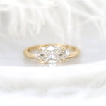 Stunning 1.80 CT Marquise Moissanite Engagement Ring with Solitaire Design 1