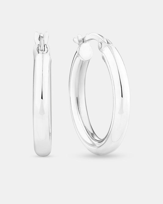 Round Cut Cubic Zirconia in 925 Sterling Silver Earrings 1