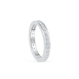 Stunning 0.3 TCW Round Moissanite Stones Channel Wedding Band 2