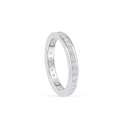 Stunning 0.3 TCW Round Moissanite Stones Channel Wedding Band 2
