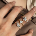 Stunning 1.50 CT Marquise Moissanite Engagement Ring with Cluster Design 5