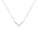 0.40 CT Round Moissanite Diamond V-Shape Pendant Necklace in Solid Gold 5