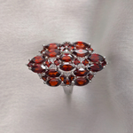 3.0 TCW Marquise and Round Cut Red Garnets Ring 3