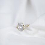4.0 CT Oval Moissanite Ring Featuring Cluster Style 9