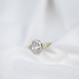 4.0 CT Oval Cluster Moissanite Engagement Ring 9