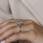 4.50 CT Pear Moissanite Ring Featuring Bridge Style 5