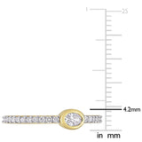 Round Cut Cubic Zirconia in 925 Sterling Silver Wedding Bands 10