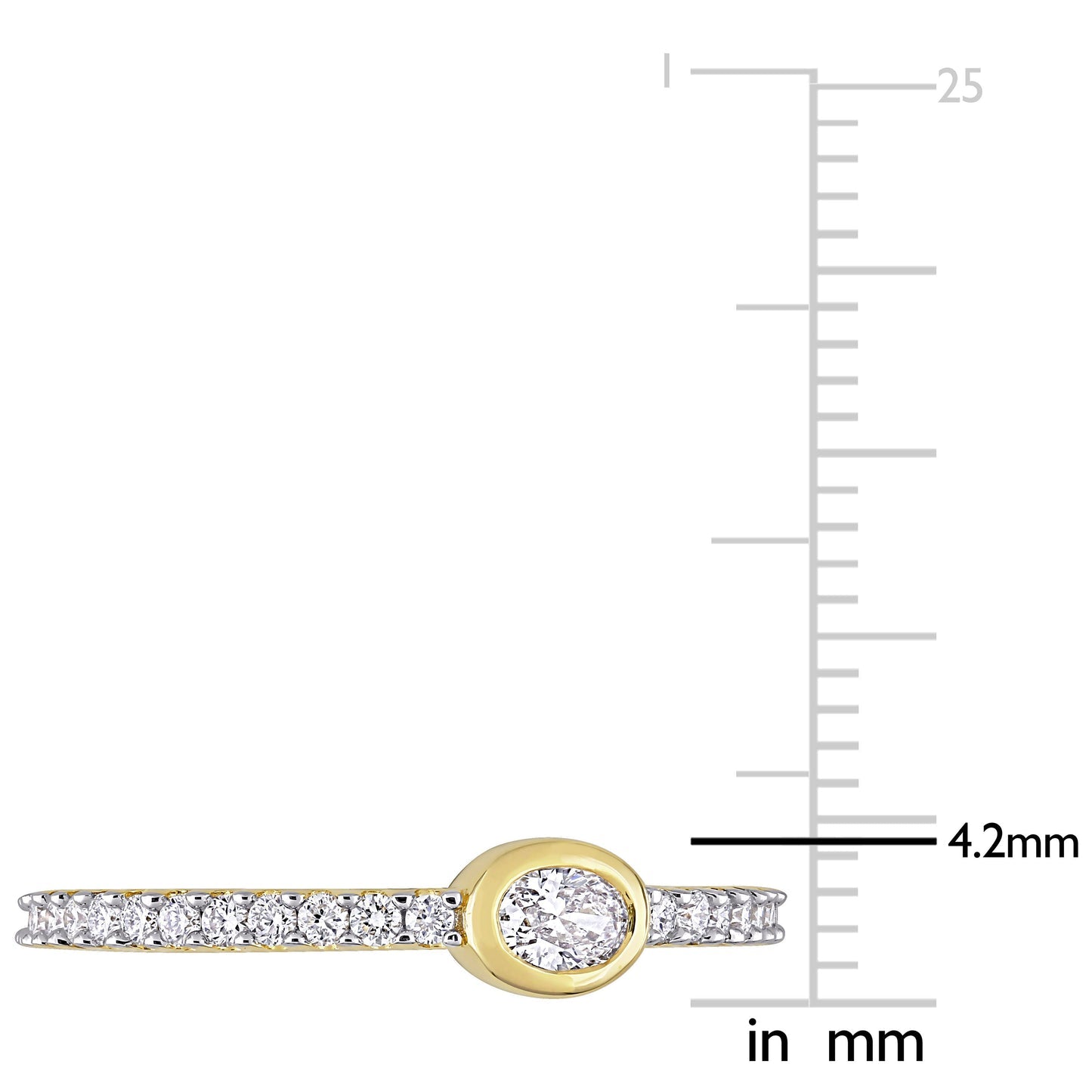Round Cut Cubic Zirconia in 925 Sterling Silver Wedding Bands 10