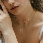 0.23 TCW Round Moissanite Diamond Pendant Necklace in Solid Gold 2