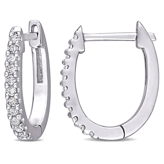 Round Cut Cubic Zirconia in 925 Sterling Silver Earrings 1
