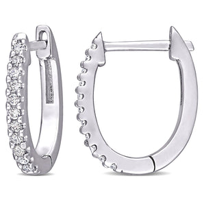 Round Cut Cubic Zirconia in 925 Sterling Silver Earrings