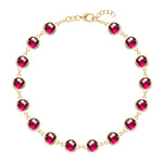 Round Ruby Lab Made Diamond- July Birthstone Dainty Bracelet 1