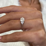 Classic 2.0 CT Round Moissanite Engagement Ring with Cluster Design 7