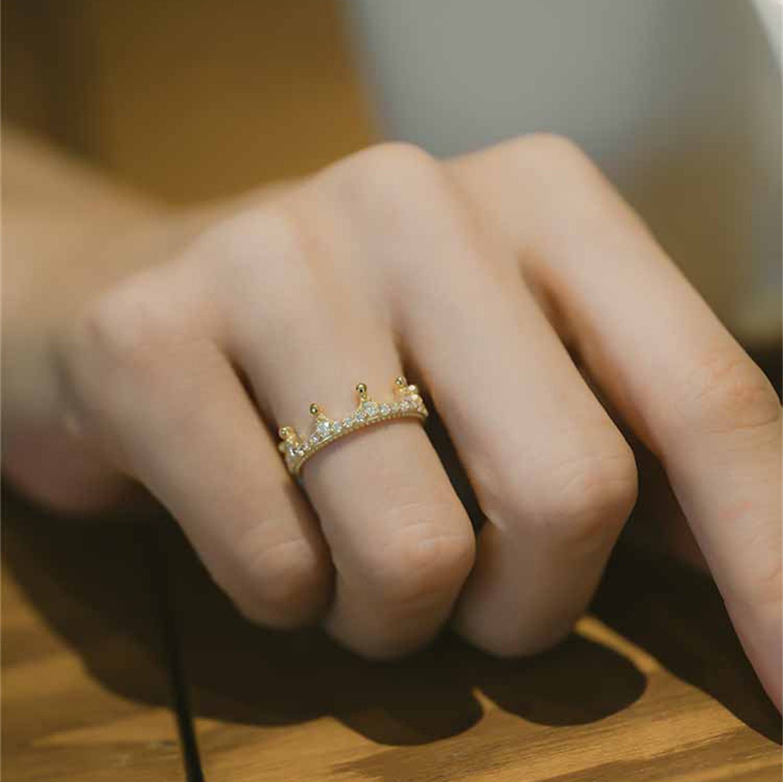 0.7 TCW Round Cut Crown Moissanite Bridal Wedding Band 4