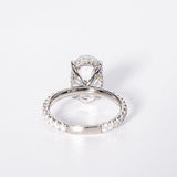 Stunning 3.50 CT Oval Cut Moissanite Engagement Ring with Hidden Halo & Pave Design 2