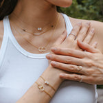 2.0 CT Pear & Round Moissanite Diamond Two Stone Pendant Necklace in Solid Gold 3