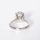Stunning 4.0 CT Oval Shape Moissanite Engagement Ring with Hidden Halo Design 2