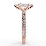 Stunning 1.05 CT Marquise Moissanite Engagement Ring with Pave Design 10