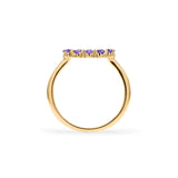 3.0 TCW Round Amethyst Lab Made Diamond- February Birthstone Engagement Ring 4