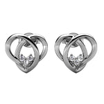 Round Cut Cubic Zirconia in 925 Sterling Silver Earrings 4