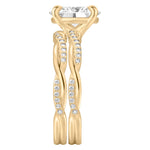 Stunning 1.0- 2.0 CT Oval Moissanite Engagement Ring with Twisted Pave Design 5