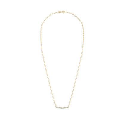 1.32 TCW Round Aquamarine Lab Made Diamond- March Birthstone Necklace 5