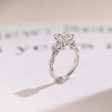 Stunning 1.0 - 2.0 CT Asscher Moissanite Engagement Ring With Twisted Pave Design 5