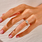 1.50 CT Round Cut Moissanite Bridal Ring Set with Round Wedding Bands 5