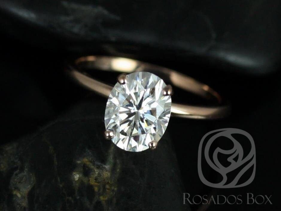 Stunning 2.10 CT Oval Moissanite Engagement Ring with Solitaire Design 8