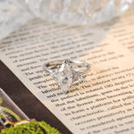 Stunning 3.0 CT Marquise Cut Moissanite Engagement Ring with Cluster Design 1