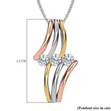Round Cut Cubic Zirconia in 925 Sterling Silver Necklace 7