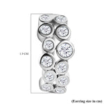 Round Cut Cubic Zirconia in 925 Sterling Silver Earrings 5