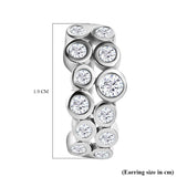 Round Cut Cubic Zirconia in 925 Sterling Silver Earrings 5