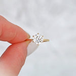 Stunning 2.0 CT Round Moissanite Engagement Ring with Solitaire Design 7
