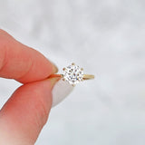 Stunning 2.0 CT Round Moissanite Engagement Ring with Solitaire Design 7
