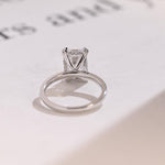 Stunning 1.0 - 2.0 CT Emerald Moissanite Engagement Ring with Hidden Halo Design 3
