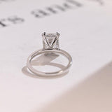 Stunning 1.0 - 2.0 CT Emerald Moissanite Engagement Ring with Hidden Halo Design 3
