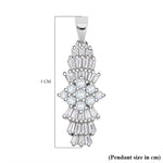 Round Cut Cubic Zirconia in 925 Sterling Silver Necklace 6