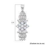 Round Cut Cubic Zirconia in 925 Sterling Silver Necklace 6