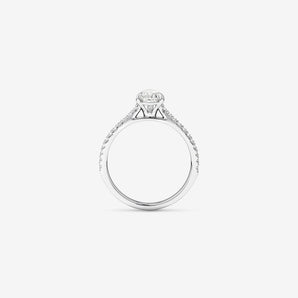 Stunning 1.20 CT Pear Moissanite Engagement Ring in Pave Designs