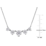 Round Cut Cubic Zirconia in 925 Sterling Silver Necklace 5