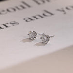 0.70 TCW Round Cut Moissanite Stud Earrings in Gold 7