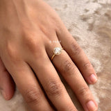 Stunning 1.0 CT Round Moissanite Engagement Ring with Halo Design 10