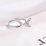 Stunning 1.0 - 2.0 CT Emerald Moissanite Engagement Ring with Hidden Halo Design 5