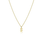 Customize Letter 'S' Necklace in Solid Gold 2