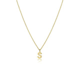 Customize Letter 'S' Necklace in Solid Gold 2