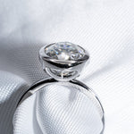 Classic 3.0 CT Oval Moissanite Engagement Ring with Bezel Design 2