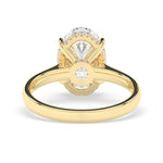 Stunning 3.0 CT Oval Moissanite Engagement Ring with Double Hidden Halo Design 3