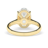 Stunning 3.0 CT Oval Moissanite Engagement Ring with Double Hidden Halo Design 3